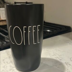 Rae Dunn Black Coffee Tumbler Kitchen Accessory